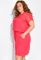 Платье с резинкой на поясе 120PDS7432 (коралловый)