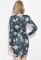 Сукня з квітковим принтом 70P023 (синій/меланжевий)