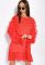 Платье с воланами на рукаве 120PUR280 (красный/белый)