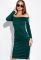 Платье спортивное с лампасами 120PMA1831 (зеленый)