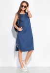 Платье в стиле Casual 120PDS8544 (джинсовый)