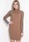 Сукня жіноча з вставками на рукавах 80PD1329 (капучино)