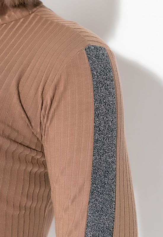 Сукня жіноча з вставками на рукавах 80PD1329 (капучино)
