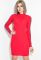 Платье женское с вставками на рукавах 80PD1329 (красный)