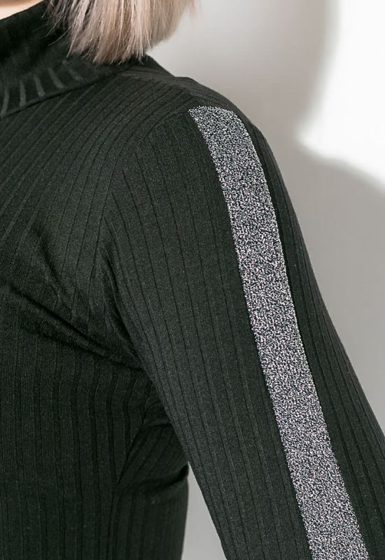 Платье женское с вставками на рукавах 80PD1329 (черный)