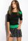 Сукня жіноча 120P046 (чорний/зелений)