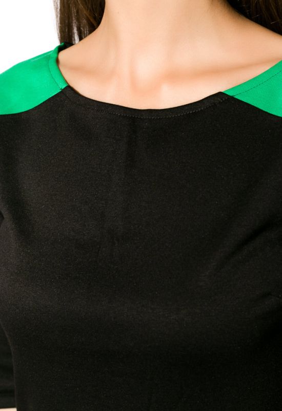 Сукня жіноча 120P046 (чорний/зелений)