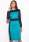 Платье женское 120P067-1 (синий/бирюзовый)