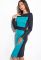 Платье женское 120P067-1 (синий/бирюзовый)