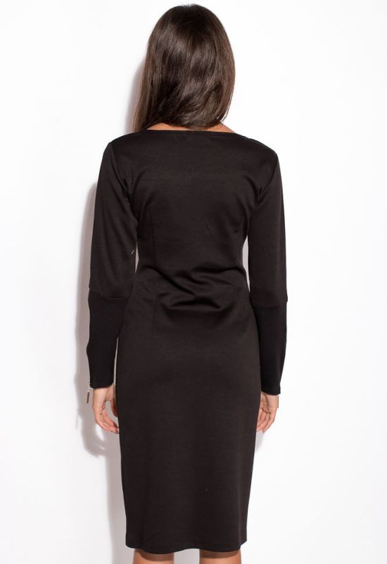 Платье женское 120P067 (черный/бежевый)