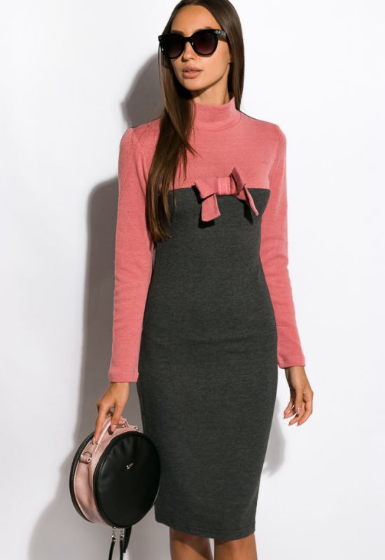 Сукня жіноча 120P078 (сірий/рожевий)