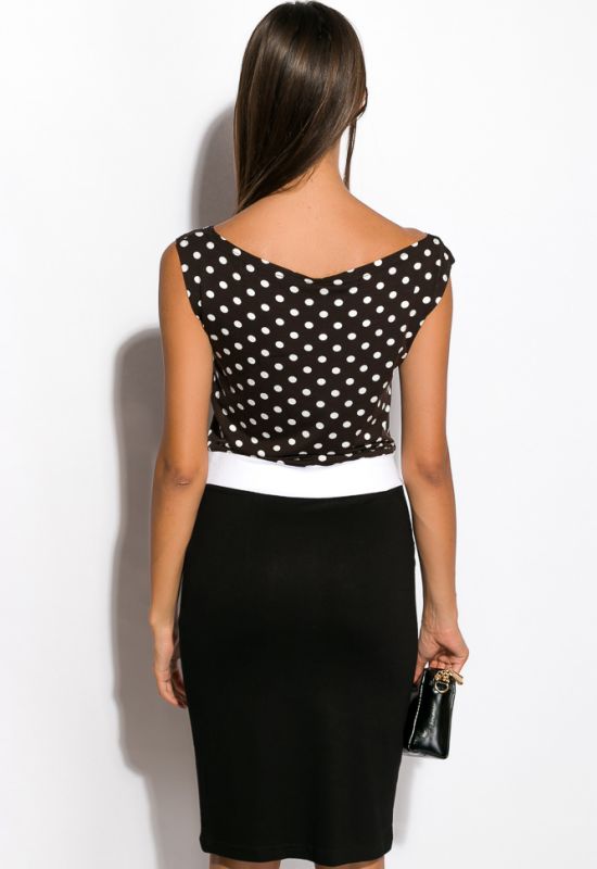 Платье женское 120P099-1 (черный/белый)