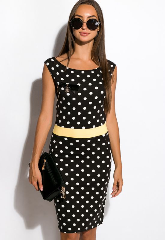 Платье женское 120P099-2 (черный/желтый)