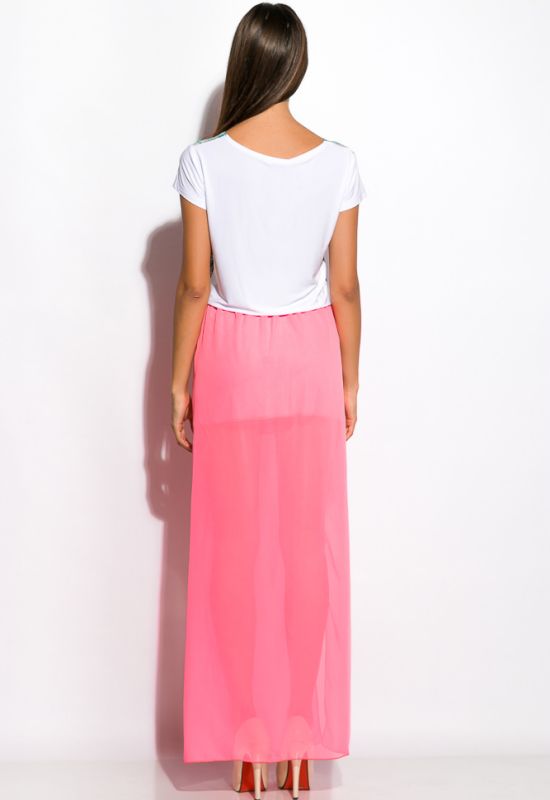 Платье женское 120P102 (розовый/белый)