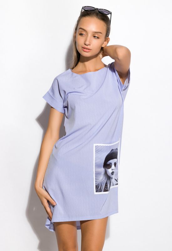 Сукня жіноча 120P131 (білий/блакитний)