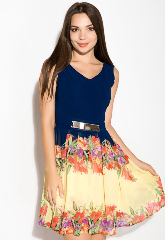 Сукня жіноча 964K028 (синій/жовтий)