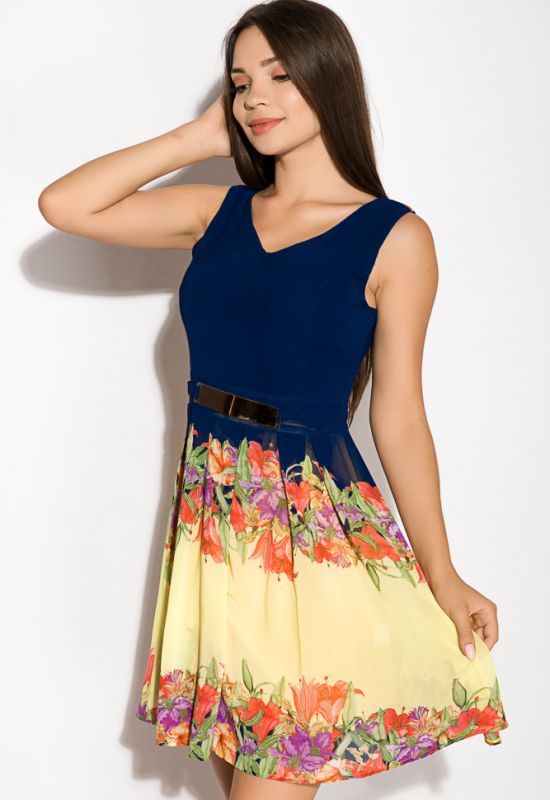 Платье женское 964K028 (синий/желтый)