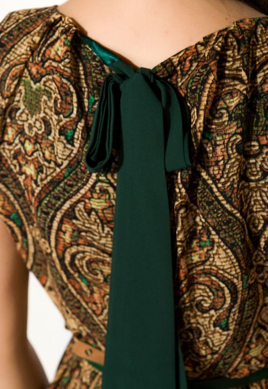 Платье женское 964K029 (бежевый/зеленый)