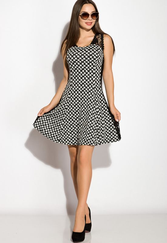 Платье женское 964K031 (черный/белый)