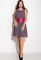 Платье женское 964K037 (малиновый/зеленый)