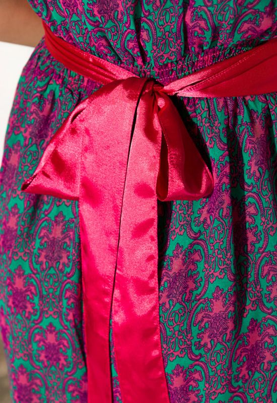 Сукня жіноча 964K037 (малиновий/зелений)