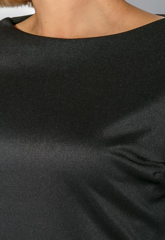Сукня жіноча асиметричний поділ рукав три чверті 74PD133 (чорний)