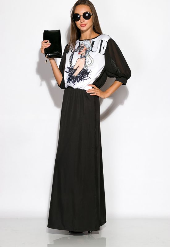 Платье женское ассорти 120P209 (черный/белый)