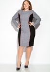 Сукня жіноча батал 120P335 (сірий/синій)