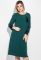 Платье женское батал элементом декора на рукаве и груди 74PD339 (бутылочный)