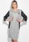 Сукня жіноча батал з блискавкою на спині та бічними кишенями 74PD317 (сірий/меланжевий)