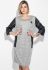 Платье женское батал с молнией на спине и боковыми карманами 74PD317 (серый/меланжевый)