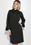 Платье женское деловое с разрезом на рукавах 74PD327 (черный)
