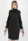 Сукня жіноча ділова з розрізом на рукавах 74PD327 (чорний)