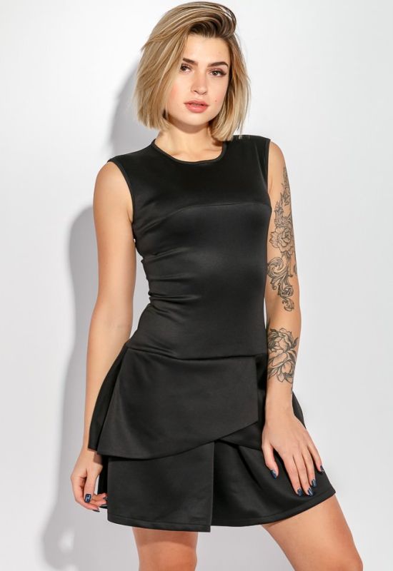 Платье женское двойная юбка 74PD803 (черный)