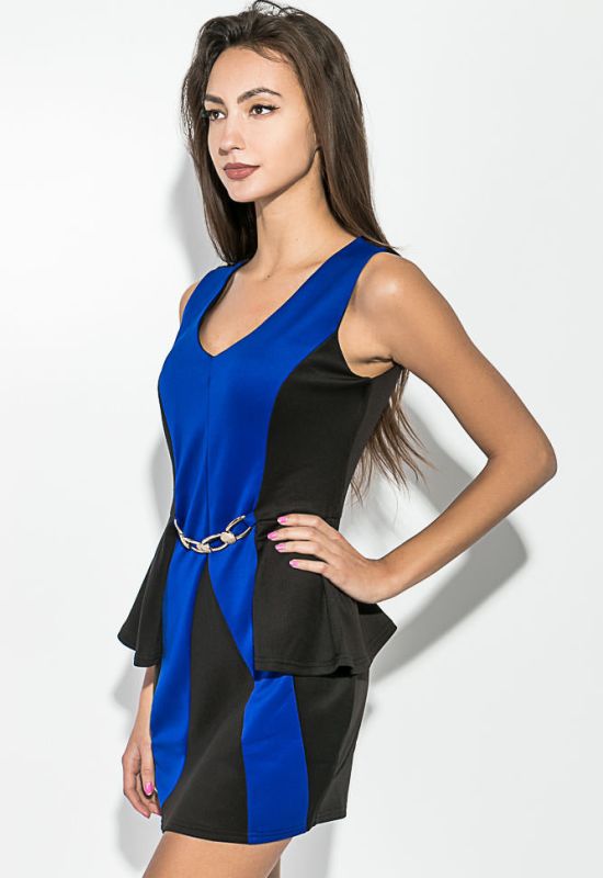 Платье женское двухцветное 78P0017 (черный/синий)