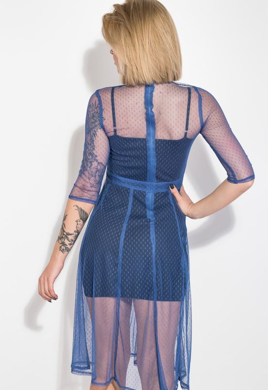 Платье женское имитация двойки 64PD323 (синий)