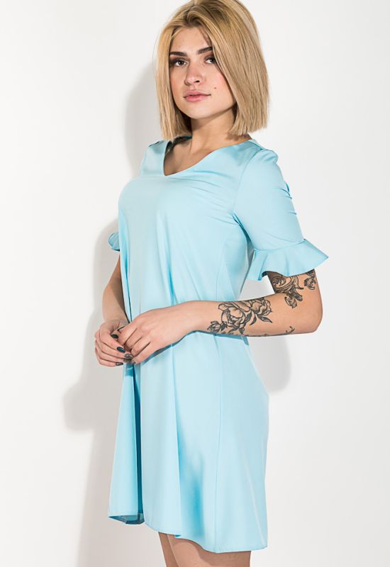 Платье женское короткое яркие цвета 74P101 (голубой)