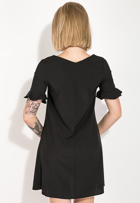 Платье женское короткое яркие цвета 74P101 (черный)