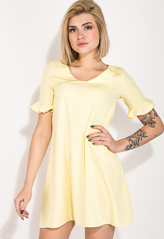 Платье женское короткое яркие цвета 74P101 (желтый)