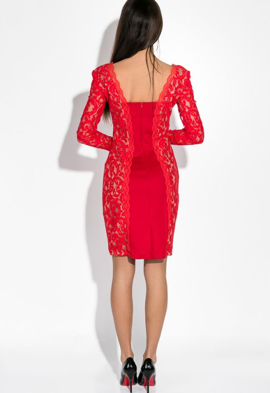 Платье женское кружевное 83P1216 (красный)
