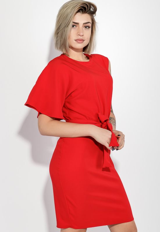 Платье женское на одно плечо приталенное 72P104 (красный)