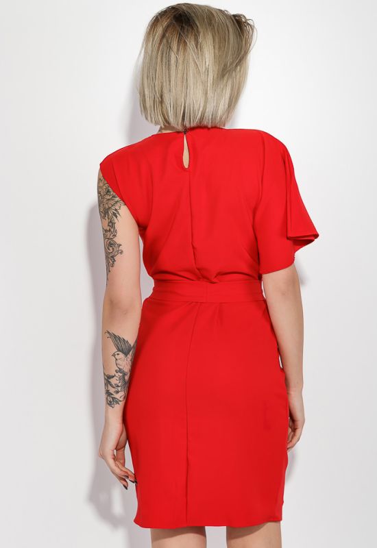 Сукня жіноча на одне плече приталена 72P104 (червоний)