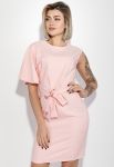 Сукня жіноча на одне плече приталена 72P104 (пудра)
