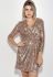 Платье женское нарядное в пайетках 68PD44 (золотой)