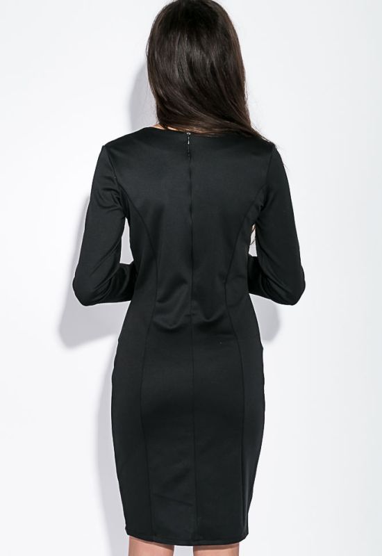 Платье женское облегающее с пуговицами 95P4093 (черный)