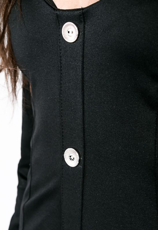 Платье женское облегающее с пуговицами 95P4093 (черный)