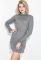 Платье женское облегающее с рюшами на рукаве 81PD5555 (серый)