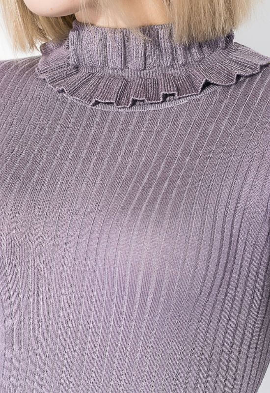 Платье женское облегающее с рюшами на рукаве 81PD5555 (сиреневый)