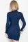 Сукня жіноча облягаюча з рюшами на рукаві 81PD5555 (темно-синій)