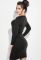 Сукня жіноча однотонна тепла приталена 312V001 (чорний)